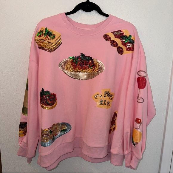QUEEN OF SPARKLES Tops - Carb Queen Sweatshirt by Queen of Sparkles.